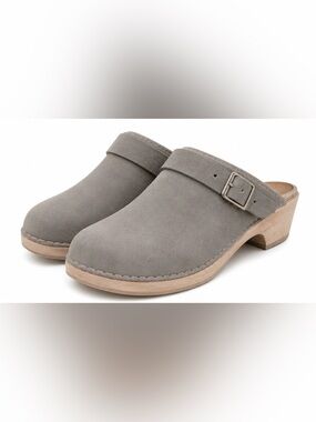 NWT Mia x Free People Swedish Clogs Taupe Gray Suede Mules‎ Women’s 9